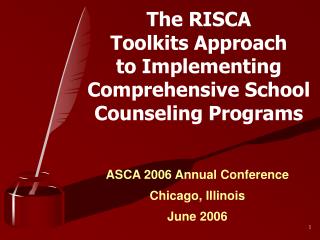 The RISCA Toolkits Approach to Implementing Comprehensive School Counseling Programs