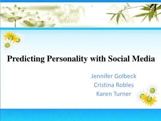 Predicting Personality with Social Media