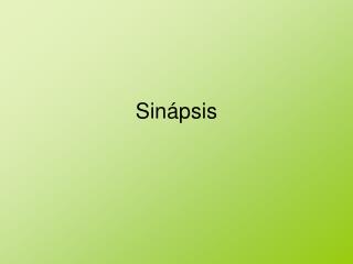 Sinápsis