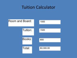 Tuition Calculator