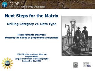 Next Steps for the Matrix Drilling Category vs. Data Type Requirements interface