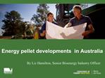 Energy pellet developments in Australia