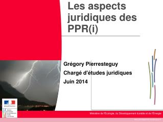 Les aspects juridiques des PPR(i)