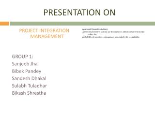 PRESENTATION ON