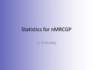 Statistics for nMRCGP