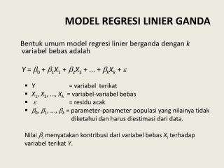 MODEL REGRESI LINIER GANDA