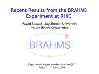 Recent Results from the BRAHMS Experiment at RHIC