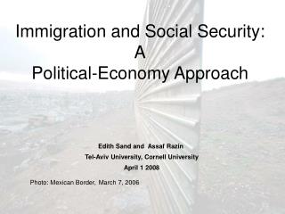 Immigration and Social Security: A Political-Economy Approach