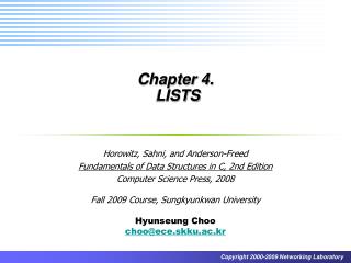 Chapter 4. LISTS