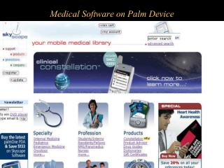 Medical Software on Palm Device