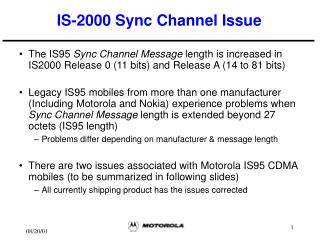 IS-2000 Sync Channel Issue