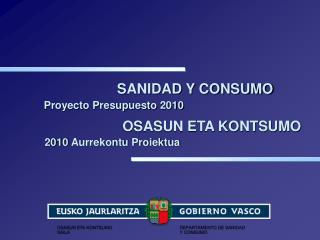 SANIDAD Y CONSUMO