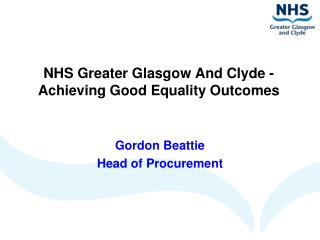 NHS Greater Glasgow And Clyde - Achieving Good Equality Outcomes