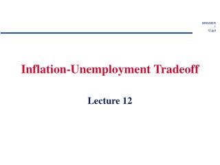 Inflation-Unemployment Tradeoff