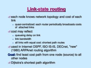Link-state routing