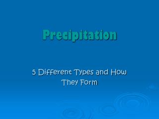 Precipitation