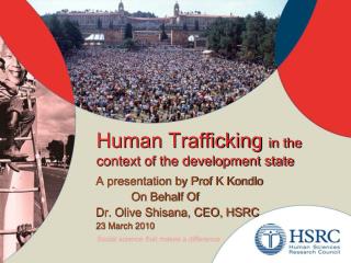 Human Trafficking in the context of the development state