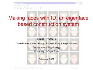 Making faces with ID: an eigenface based construction system