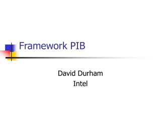 Framework PIB