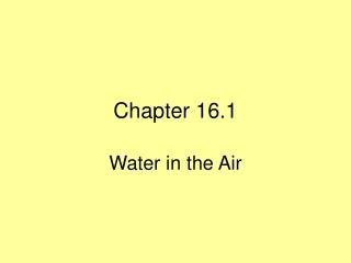 Chapter 16.1
