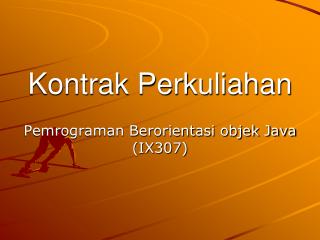 Kontrak Perkuliahan