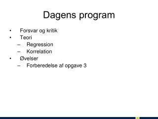 Dagens program