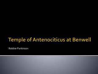 Temple of Antenociticus at Benwell