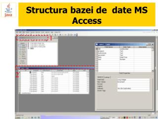 Structura bazei de date MS Access