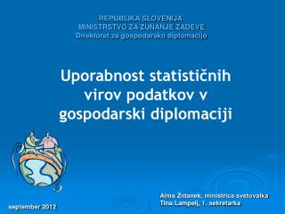 Uporabnost statističnih virov podatkov v gospodarski diplomaciji