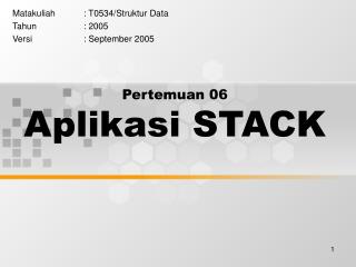 Pertemuan 06 Aplikasi STACK