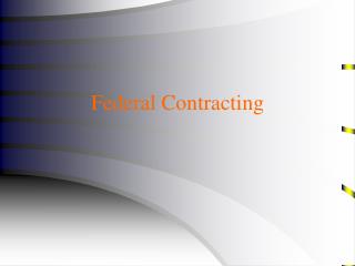 Federal Contracting