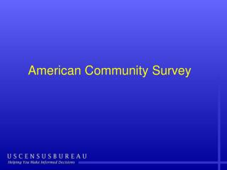 American Community Survey