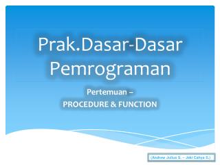 Prak.Dasar-Dasar Pemrograman