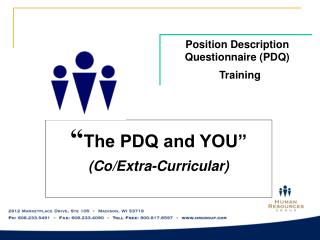 Position Description Questionnaire (PDQ)