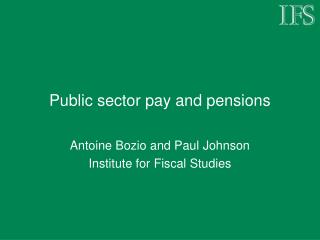 Public sector pay and pensions
