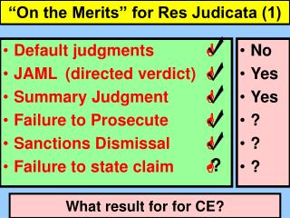 “On the Merits” for Res Judicata (1)