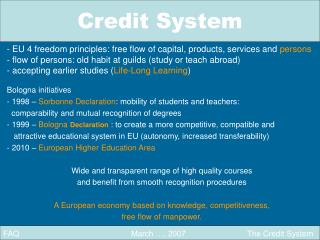 Credit System