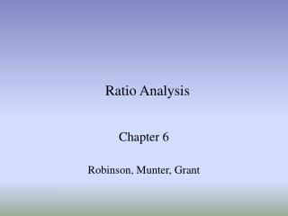 Ratio Analysis