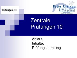 Zentrale Prüfungen 10