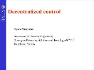 Decentralized control