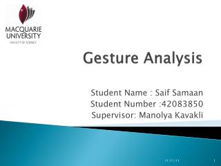 Gesture Analysis