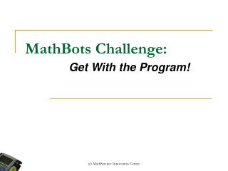 MathBots Challenge: