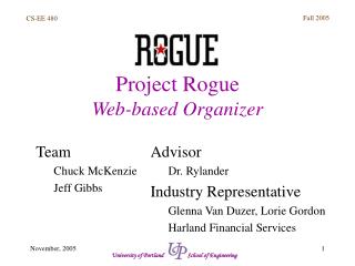Project Rogue Web-based Organizer