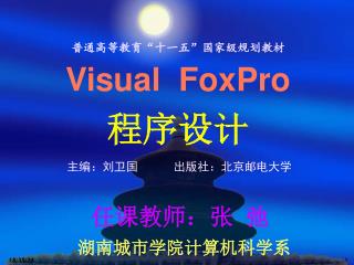 Visual FoxPro 程序设计