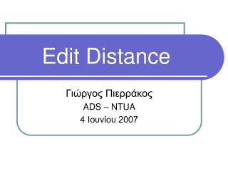 Edit Distance