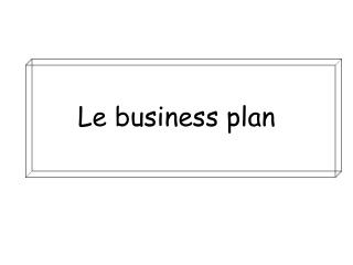 Le business plan