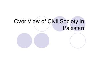 Over View of Civil Society in Pakistan