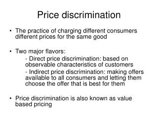 Price discrimination