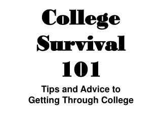 College Survival 101