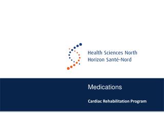 Medications Cardiac Rehabilitation Program